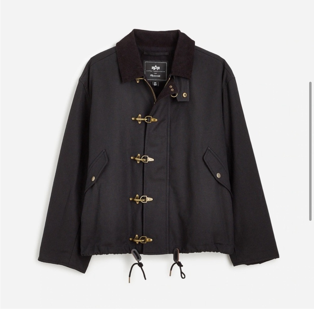 NWT Madewell x Alpha Industries Waxed
Cotton Car Coat